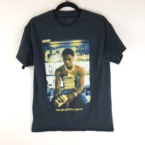 Never Broke Again Young Boy 38 Baby Black Crewneck Short Sleeve Cotton Tee M
